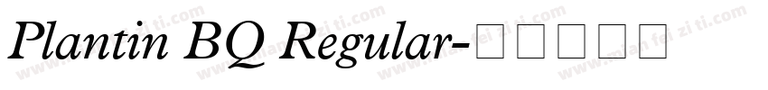Plantin BQ Regular字体转换